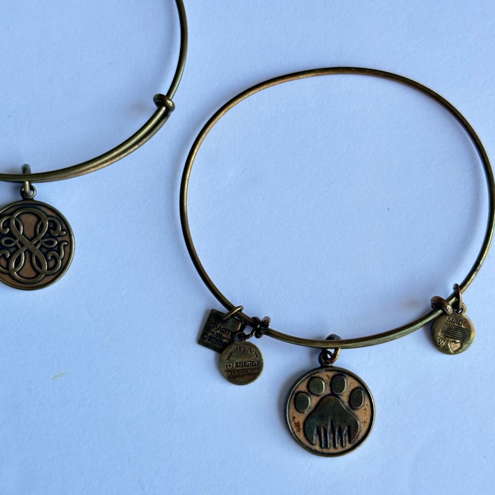 Stack Of 12 Alex And Ani Bangles - image 4